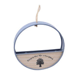 Max HOME Geometric Hanging Pot Rack Metal Wall Planter Basket Round-Gray