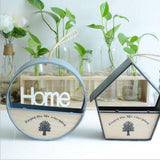 Max HOME Geometric Hanging Pot Rack Metal Wall Planter Basket Round-Gray