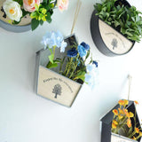 Max HOME Geometric Hanging Pot Rack Metal Wall Planter Basket Round-Gray