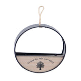 Max HOME Geometric Hanging Pot Rack Metal Wall Planter Basket Round-Black