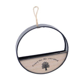 Max HOME Geometric Hanging Pot Rack Metal Wall Planter Basket Round-Black