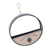 Max HOME Geometric Hanging Pot Rack Metal Wall Planter Basket Round-Black
