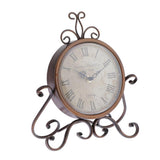 Max Europe style Vintage Classic Round Analog Table Clock Battery Operated