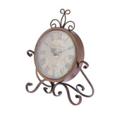 Max Europe style Vintage Classic Round Analog Table Clock Battery Operated