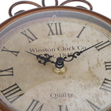 Max Europe style Vintage Classic Round Analog Table Clock Battery Operated