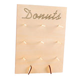 Maxbell 1Set Wooden Donut Display Wall Pack Birthday Wedding Party Sweet Treat Stand