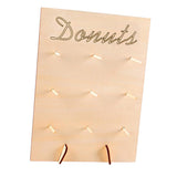 Maxbell 1Set Wooden Donut Display Wall Pack Birthday Wedding Party Sweet Treat Stand