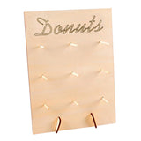 Maxbell 1Set Wooden Donut Display Wall Pack Birthday Wedding Party Sweet Treat Stand
