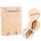 Maxbell 1Set Wooden Donut Display Wall Pack Birthday Wedding Party Sweet Treat Stand