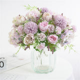 Maxbell 7head Fake Peony Flower Artificial Hand Flower Wedding Decor Light Purple