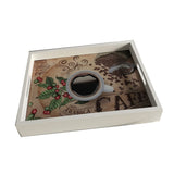 Max Bar KTV Creative Antislip LED Wooden Fruit Tray Dish Tea Seaving Bowl White