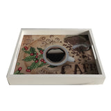 Max Bar KTV Creative Antislip LED Wooden Fruit Tray Dish Tea Seaving Bowl White
