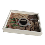 Max Bar KTV Creative Antislip LED Wooden Fruit Tray Dish Tea Seaving Bowl White