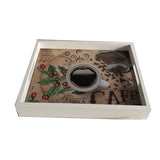 Max Bar KTV Creative Antislip LED Wooden Fruit Tray Dish Tea Seaving Bowl White
