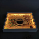 Max Bar KTV Creative Antislip LED Wooden Fruit Tray Dish Tea Seaving Bowl White