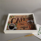 Max Bar KTV Creative Antislip LED Wooden Fruit Tray Dish Tea Seaving Bowl White