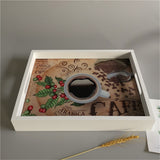 Max Bar KTV Creative Antislip LED Wooden Fruit Tray Dish Tea Seaving Bowl White