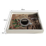 Max Bar KTV Creative Antislip LED Wooden Fruit Tray Dish Tea Seaving Bowl White