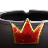 Max Ceramic Ashtray Decorative Ash Holder Housewarming Gifts Red Crown