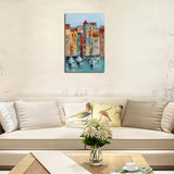 Max Abstract Building Decorative Hanging Painting Building Landscape_35cmx50cm