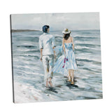 Max Abstract Figure Landscape Canvas Painting Home Decor 40x40cm Lovers Sea