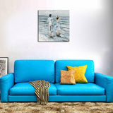 Max Abstract Figure Landscape Canvas Painting Home Decor 40x40cm Lovers Sea
