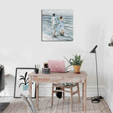 Max Abstract Figure Landscape Canvas Painting Home Decor 40x40cm Lovers Sea