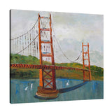 Max Abstract Building Decorative Hanging Painting Bridge_40cmx40cm
