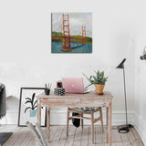 Max Abstract Building Decorative Hanging Painting Bridge_40cmx40cm