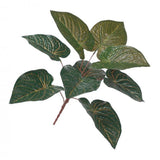 Max 9 Heads Artificial Epipremnum Aureum Devils Ivy Plant Red/Green Back Red Back