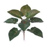 Max 9 Heads Artificial Epipremnum Aureum Devils Ivy Plant Red/Green Back Red Back