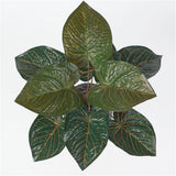 Max 9 Heads Artificial Epipremnum Aureum Devils Ivy Plant Red/Green Back Red Back