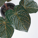 Max 9 Heads Artificial Epipremnum Aureum Devils Ivy Plant Red/Green Back Red Back