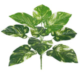 Max 9 Heads Artificial Rohdea japonica Evergreen Plant Green/White Dot White Dot