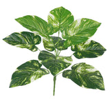 Max 9 Heads Artificial Rohdea japonica Evergreen Plant Green/White Dot White Dot