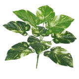 Max 9 Heads Artificial Rohdea japonica Evergreen Plant Green/White Dot White Dot