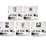 Max Modern Minimalistic Abstract Plant Living Room Painting African Girl