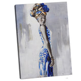 Max Modern Minimalistic Abstract Plant Living Room Painting African Girl