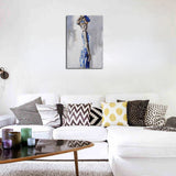 Max Modern Minimalistic Abstract Plant Living Room Painting African Girl