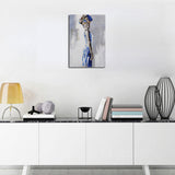 Max Modern Minimalistic Abstract Plant Living Room Painting African Girl