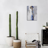Max Modern Minimalistic Abstract Plant Living Room Painting African Girl