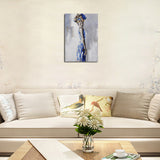 Max Modern Minimalistic Abstract Plant Living Room Painting African Girl