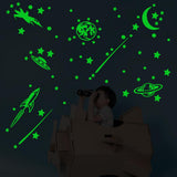 Max 2pcs Luminous Wall Stickers Glow in Dark for Home Kids Room Decoration Green