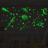 Max 2pcs Luminous Wall Stickers Glow in Dark for Home Kids Room Decoration Green