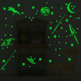 Max 2pcs Luminous Wall Stickers Glow in Dark for Home Kids Room Decoration Green