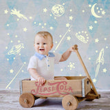 Max 2pcs Luminous Wall Stickers Glow in Dark for Home Kids Room Decoration Green