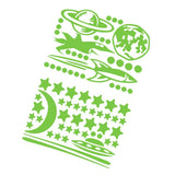 Max 2pcs Luminous Wall Stickers Glow in Dark for Home Kids Room Decoration Green