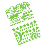 Max 2pcs Luminous Wall Stickers Glow in Dark for Home Kids Room Decoration Green