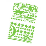 Max 2pcs Luminous Wall Stickers Glow in Dark for Home Kids Room Decoration Green