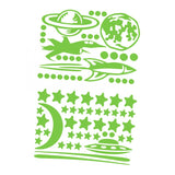 Max 2pcs Luminous Wall Stickers Glow in Dark for Home Kids Room Decoration Green